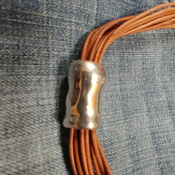 Silpada Leather/Silver Necklace - Picture 3 of 3